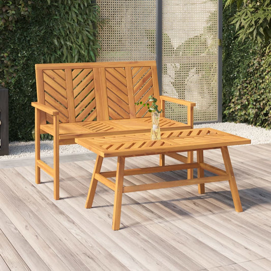 Acacia Wood 2-Piece Garden Lounge Set - Durable & Stylish