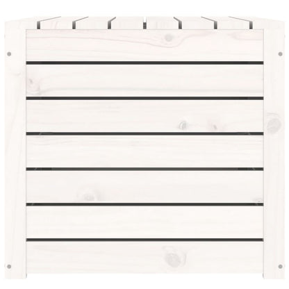 Solid Pine Wood White Garden Box 101x50.5x46.5 cm