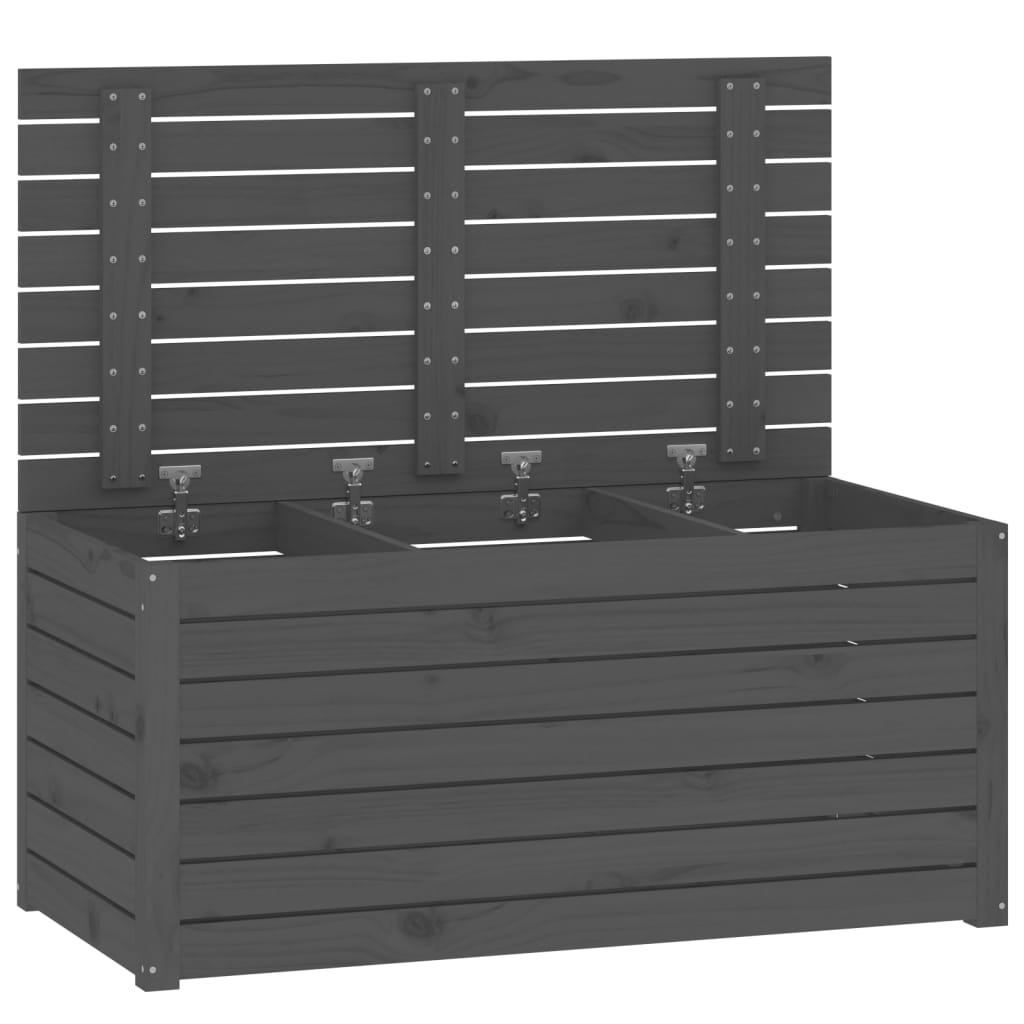 Solid Pine Garden Box Grey - 101x50.5x46.5 cm Durable Planter