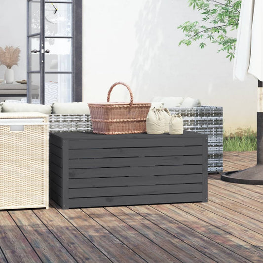 Solid Pine Garden Box Grey - 101x50.5x46.5 cm Durable Planter