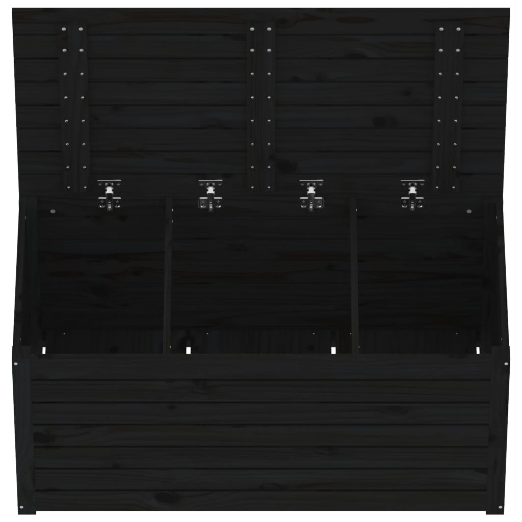 Solid Wood Pine Garden Box - Black 101x50.5x46.5 cm