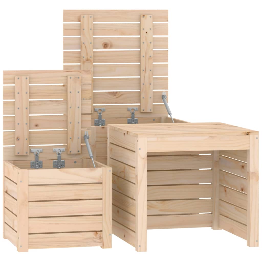 Solid Pine 3-Piece Garden Box Set – Durable Wood Planters