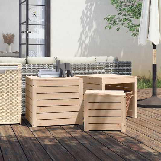 Solid Pine 3-Piece Garden Box Set – Durable Wood Planters