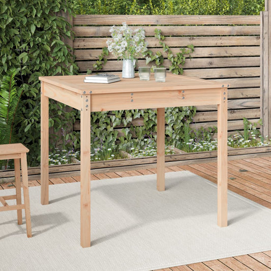 Solid Pine Wood Garden Table - 82.5cm Square - Natural Finish