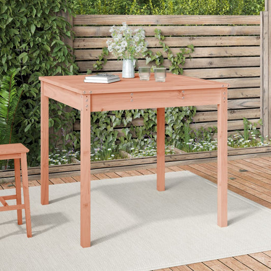 Solid Douglas Wood Garden Table - 82.5cm Square, Brown