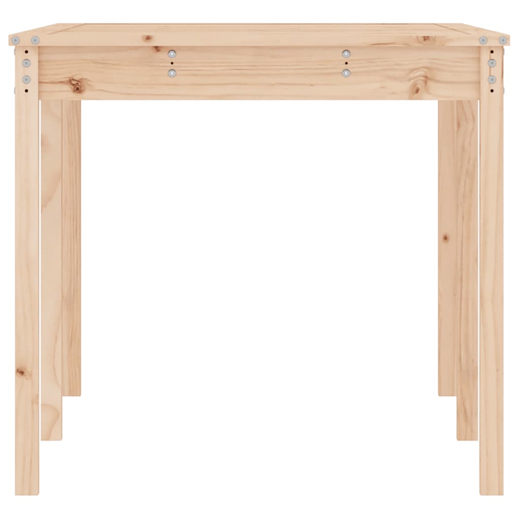 Solid Pine Wood Garden Table, 159.5x82.5x76 cm, Natural Finish