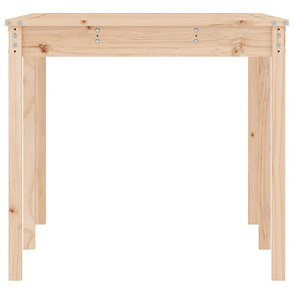 Solid Pine Wood Garden Table, 159.5x82.5x76 cm, Natural Finish