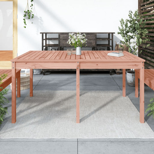 Solid Douglas Wood Garden Table, 159.5x82.5x76 cm - Natural Finish