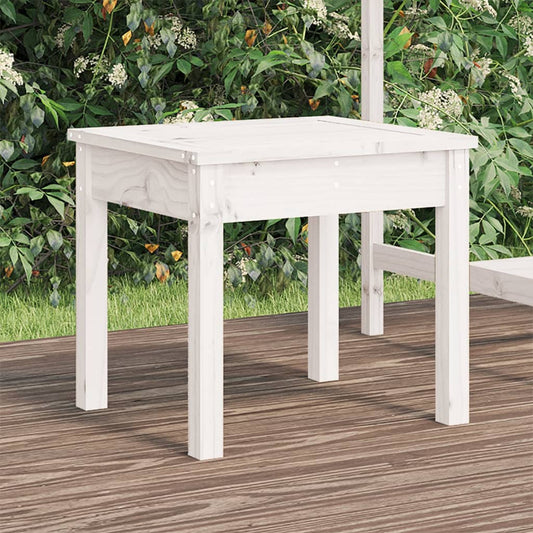 Solid Pine Garden Bench - White, 50x44x45 cm, Durable and Stylish