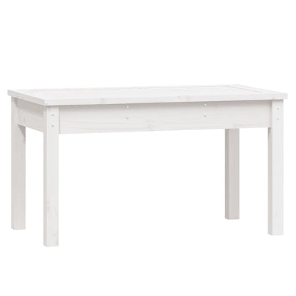 White 80x44x45 cm Solid Pine Wood Garden Bench
