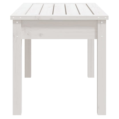 White 80x44x45 cm Solid Pine Wood Garden Bench