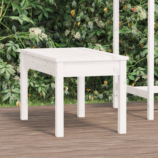White 80x44x45 cm Solid Pine Wood Garden Bench