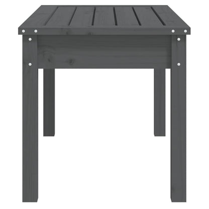 Solid Pine Grey Garden Bench 80x44x45 cm - Durable Outdoor Seating