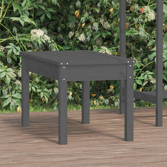 Solid Pine Grey Garden Bench 80x44x45 cm - Durable Outdoor Seating