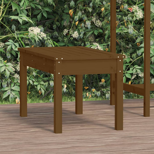 Solid Pine Garden Bench 80x44x45 cm - Honey Brown Finish