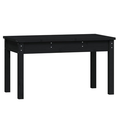 Solid Pine Garden Bench 80x44x45 cm - Black Finish