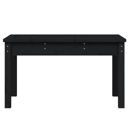 Solid Pine Garden Bench 80x44x45 cm - Black Finish