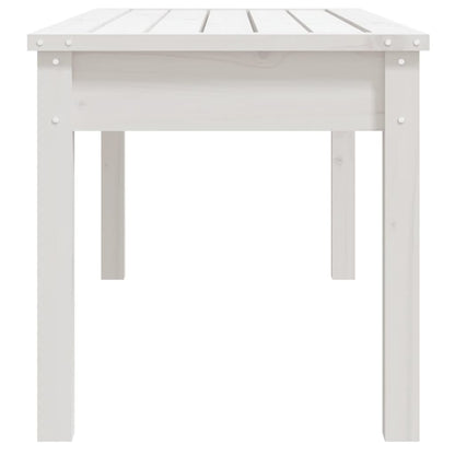 Solid Pine Garden Bench - White, 109x44x45 cm