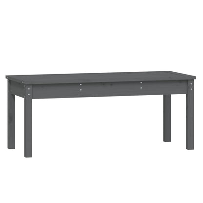 Solid Pine Garden Bench, Grey, 109x44x45 cm - Durable Outdoor Seating