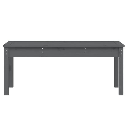 Solid Pine Garden Bench, Grey, 109x44x45 cm - Durable Outdoor Seating