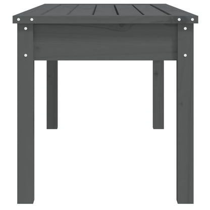 Solid Pine Garden Bench, Grey, 109x44x45 cm - Durable Outdoor Seating