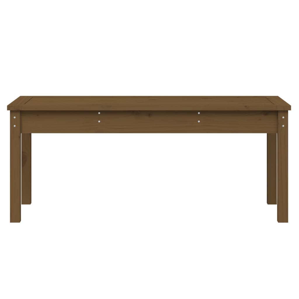 Solid Pine Garden Bench, Honey Brown - 109x44x45 cm