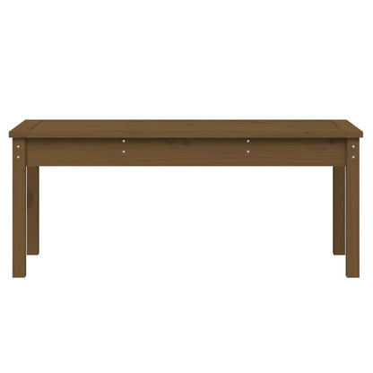 Solid Pine Garden Bench, Honey Brown - 109x44x45 cm