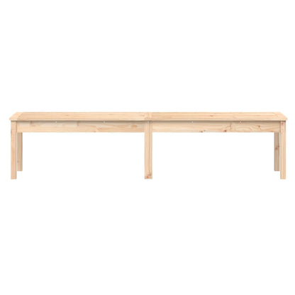 Solid Pine 2-Seater Garden Bench - 203.5x44x45 cm Sturdy & Stylish
