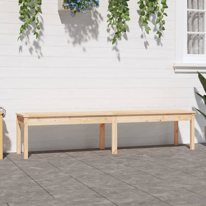 Solid Pine 2-Seater Garden Bench - 203.5x44x45 cm Sturdy & Stylish