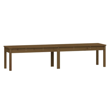 Cozy 2-Seater Garden Bench | Honey Brown Pine Wood 203.5cm