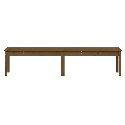Cozy 2-Seater Garden Bench | Honey Brown Pine Wood 203.5cm