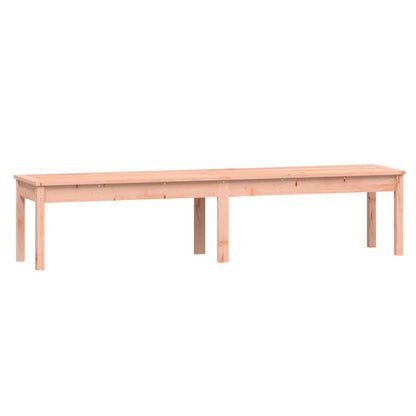 Solid Wood Douglas 2-Seater Garden Bench - 203.5x44x45 cm