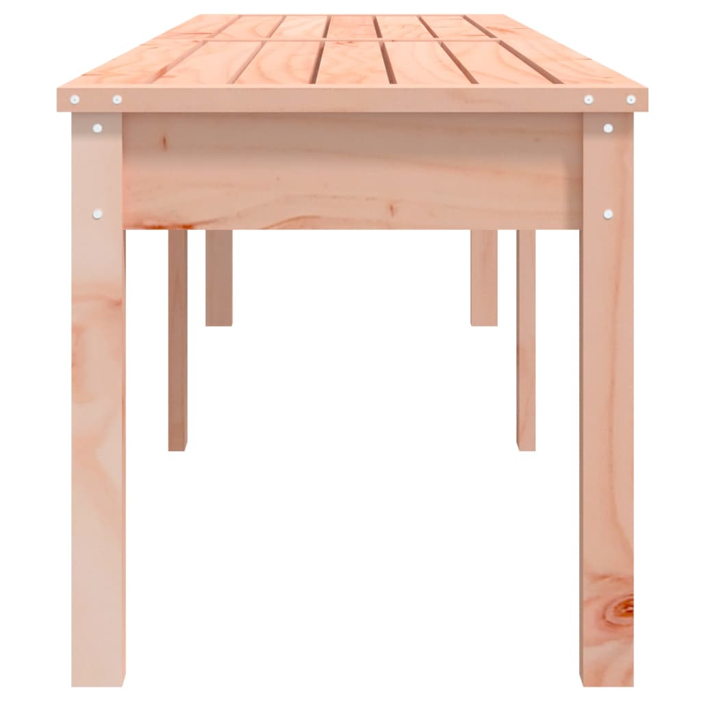 Solid Wood Douglas 2-Seater Garden Bench - 203.5x44x45 cm