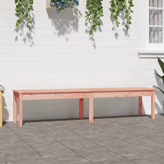 Solid Wood Douglas 2-Seater Garden Bench - 203.5x44x45 cm
