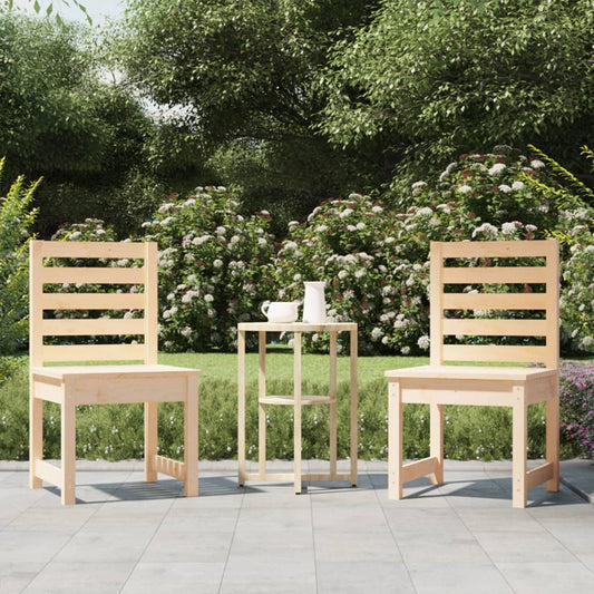 Solid Pine Garden Chairs Set of 2 - 50x48x91.5 cm