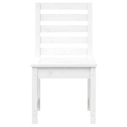 White Solid Pine Wood Garden Chairs Set of 2 - 50x48x91.5 cm