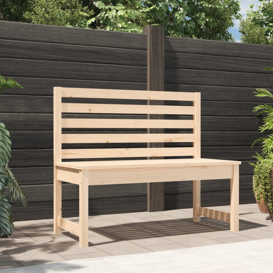 Solid Pine Garden Bench, 109 cm - Durable, Natural Wood Finish