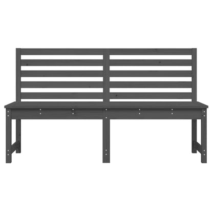 Solid Wood Pine Garden Bench - Grey, 157.5 cm