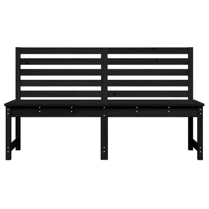 Solid Wood Pine Garden Bench, Black, 157.5 cm - Stylish & Durable