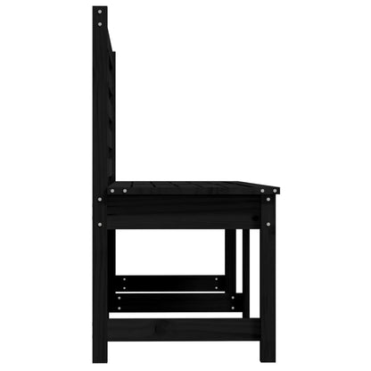 Solid Wood Pine Garden Bench, Black, 157.5 cm - Stylish & Durable