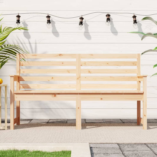 Solid Pine Wood Garden Bench - 159.5x48x91.5 cm Outdoor Seating