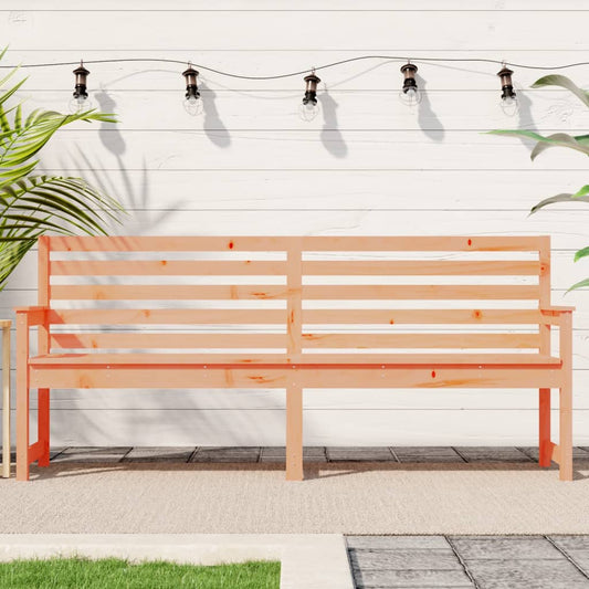 Solid Wood Douglas Garden Bench - 203.5x48x91.5 cm Outdoor Seating