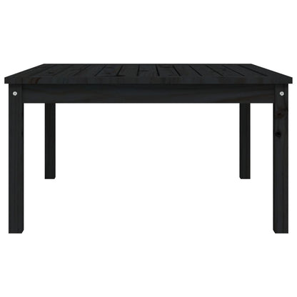 Solid Pine Wood Garden Table - Black, 82.5 cm Square
