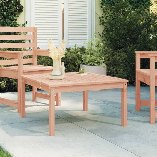 Solid Douglas Wood Garden Table - 82.5cm Square, Natural Finish