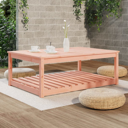 Solid Douglas Wood Garden Table - Natural Finish 121x82.5x45 cm