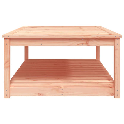 Solid Douglas Wood Garden Table - Natural Finish 121x82.5x45 cm