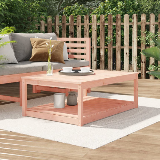 Solid Douglas Wood Garden Table - Natural Finish 121x82.5x45 cm