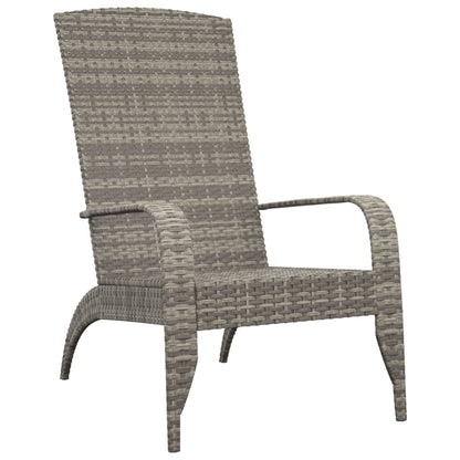 Grey Poly Rattan Garden Adirondack Chair - Stylish & Durable Seating