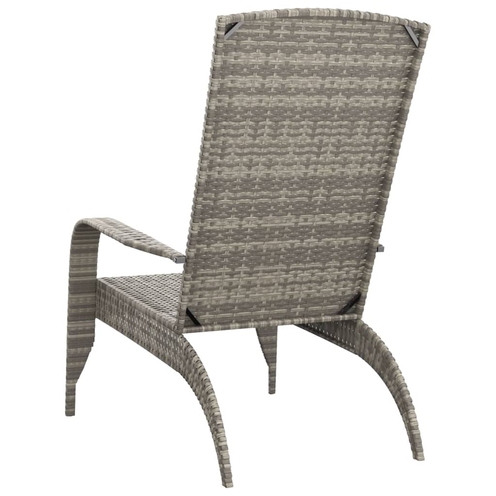 Grey Poly Rattan Garden Adirondack Chair - Stylish & Durable Seating