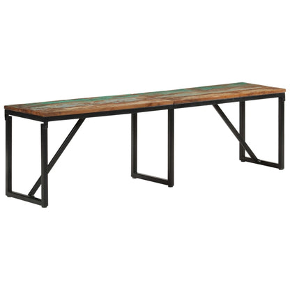 Reclaimed Solid Wood Bench 160x35x46 cm - Eco-Friendly Design